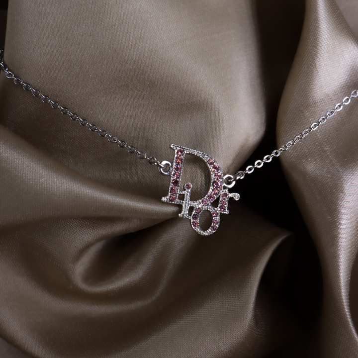 CHRISTIAN DIOR ピンク角閃石ペンダント ネックレス|1980 年代クラシック