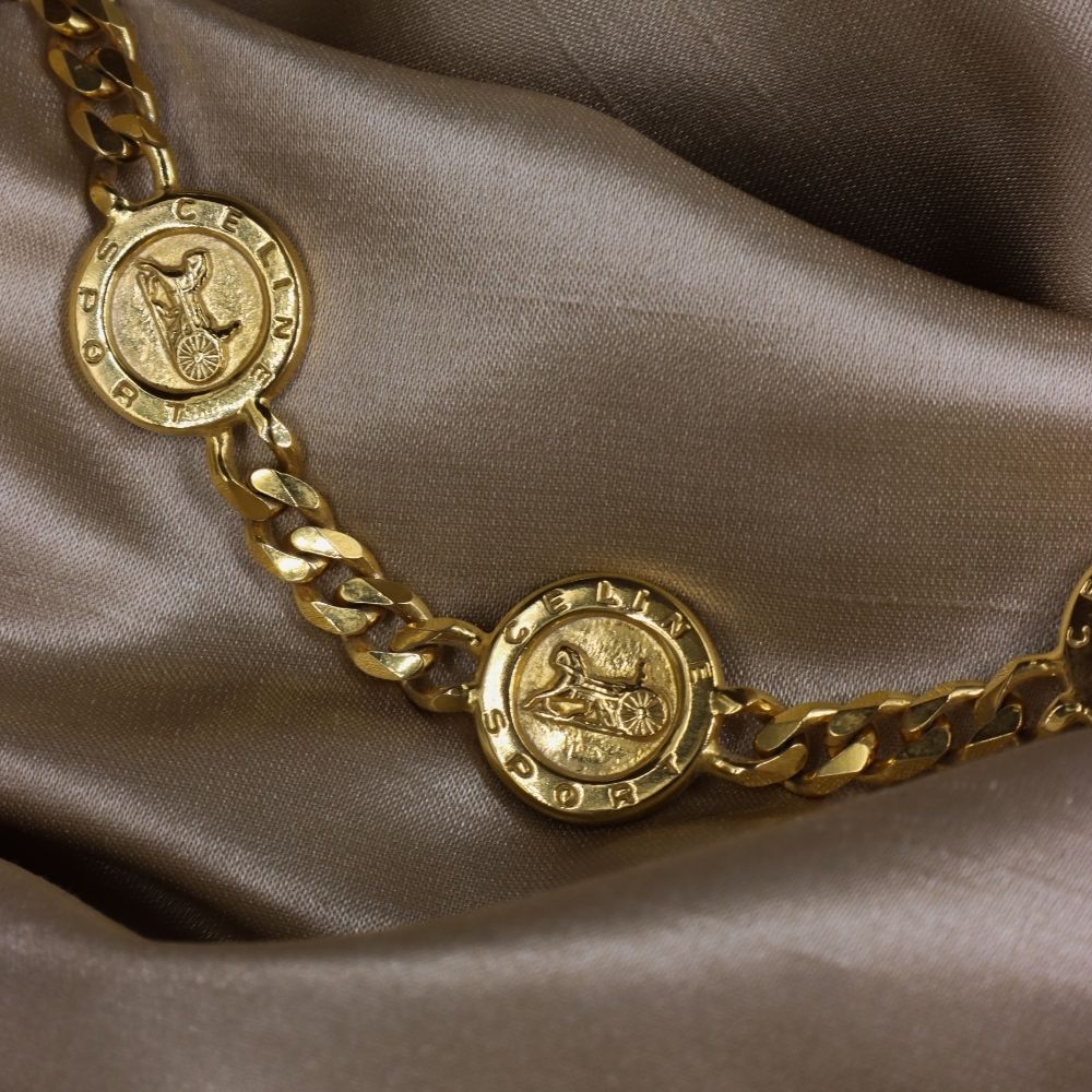 CELINE 絕版金幣馬車手鏈 - Vintasy