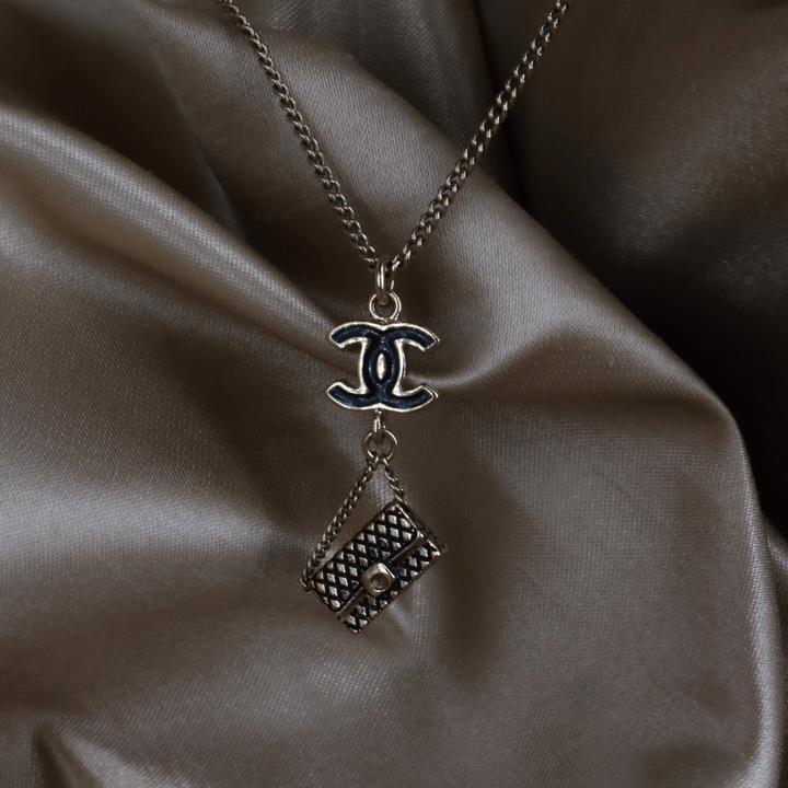 CHANEL COCO雙C包包吊墜項鏈 - Vintasy