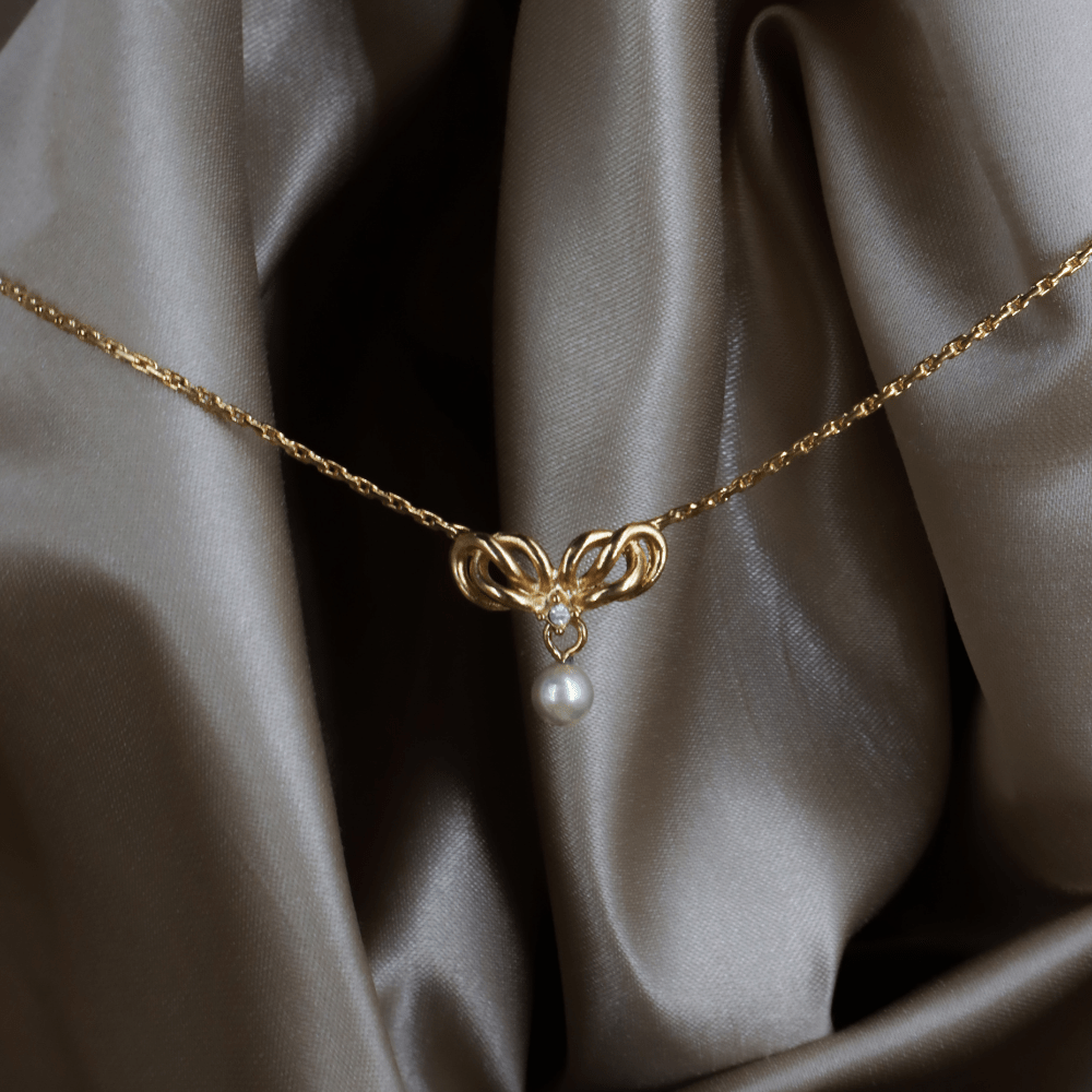 CHRISTIAN DIOR 珍珠1980年代鎖骨項鏈 - Vintasy