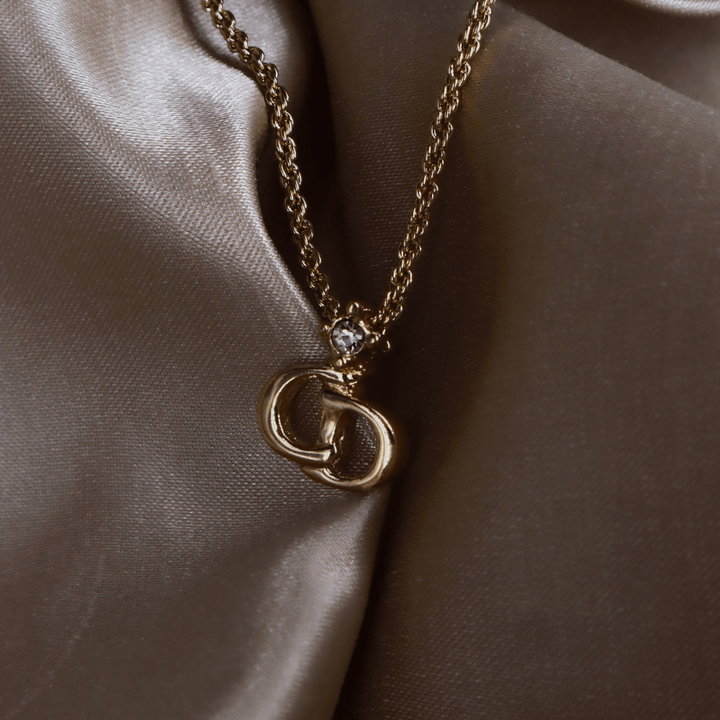 CHRISTIAN DIOR 吊墜閃石項鏈(金)| 1990年代款 | 秒殺熱賣款 - Vintasy項鏈