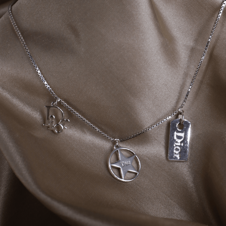CHRISTIAN DIOR 三吊墜項鏈 | 2000年代 - Vintasy