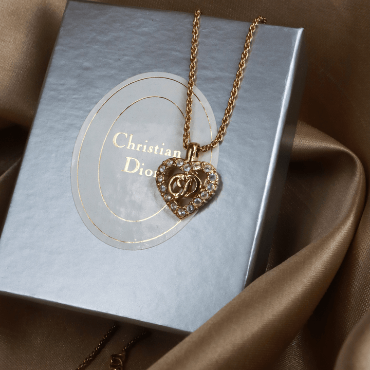 CHRISTIAN DIOR CD閃石吊墜項鏈 | 原盒未使用! - Vintasy