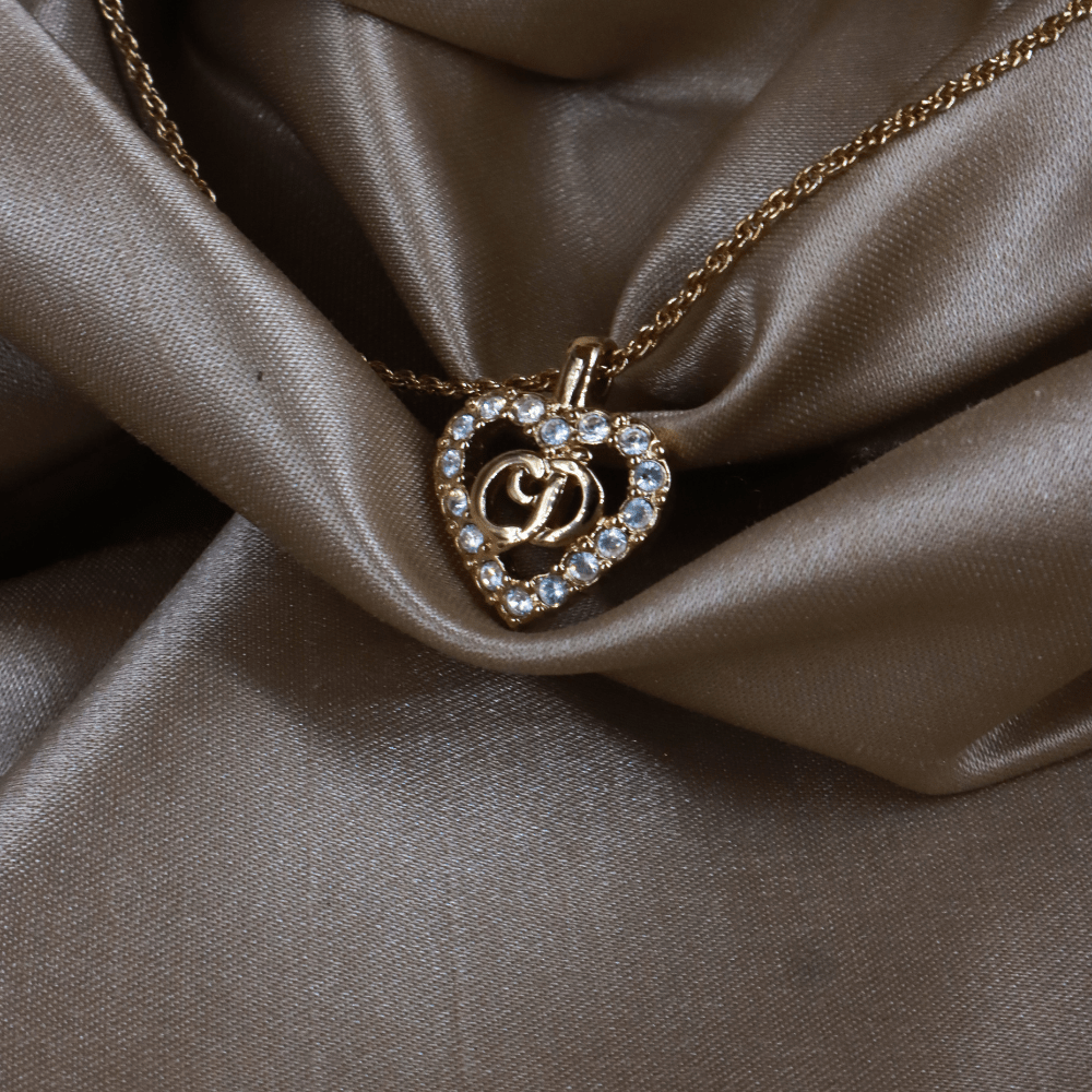 CHRISTIAN DIOR CD閃石吊墜項鏈 | 原盒未使用! - Vintasy