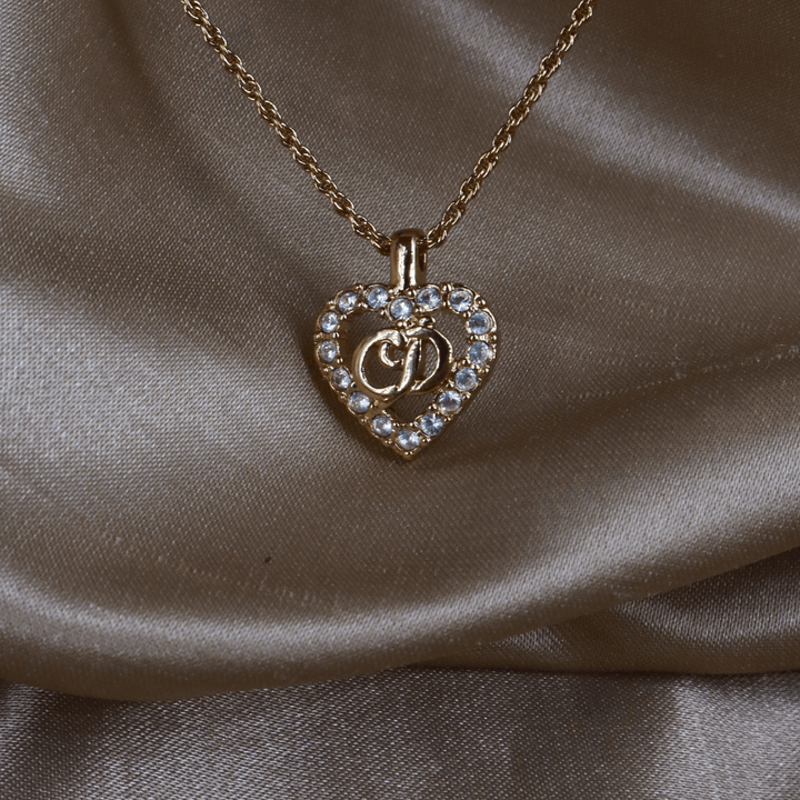CHRISTIAN DIOR CD閃石吊墜項鏈 | 原盒未使用! - Vintasy