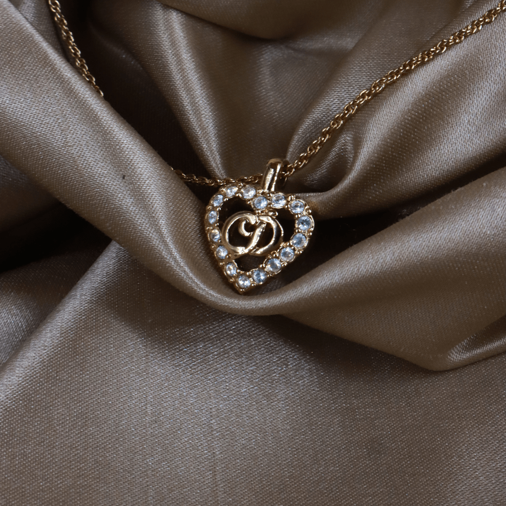 CHRISTIAN DIOR CD閃石吊墜項鏈 | 原盒未使用! - Vintasy