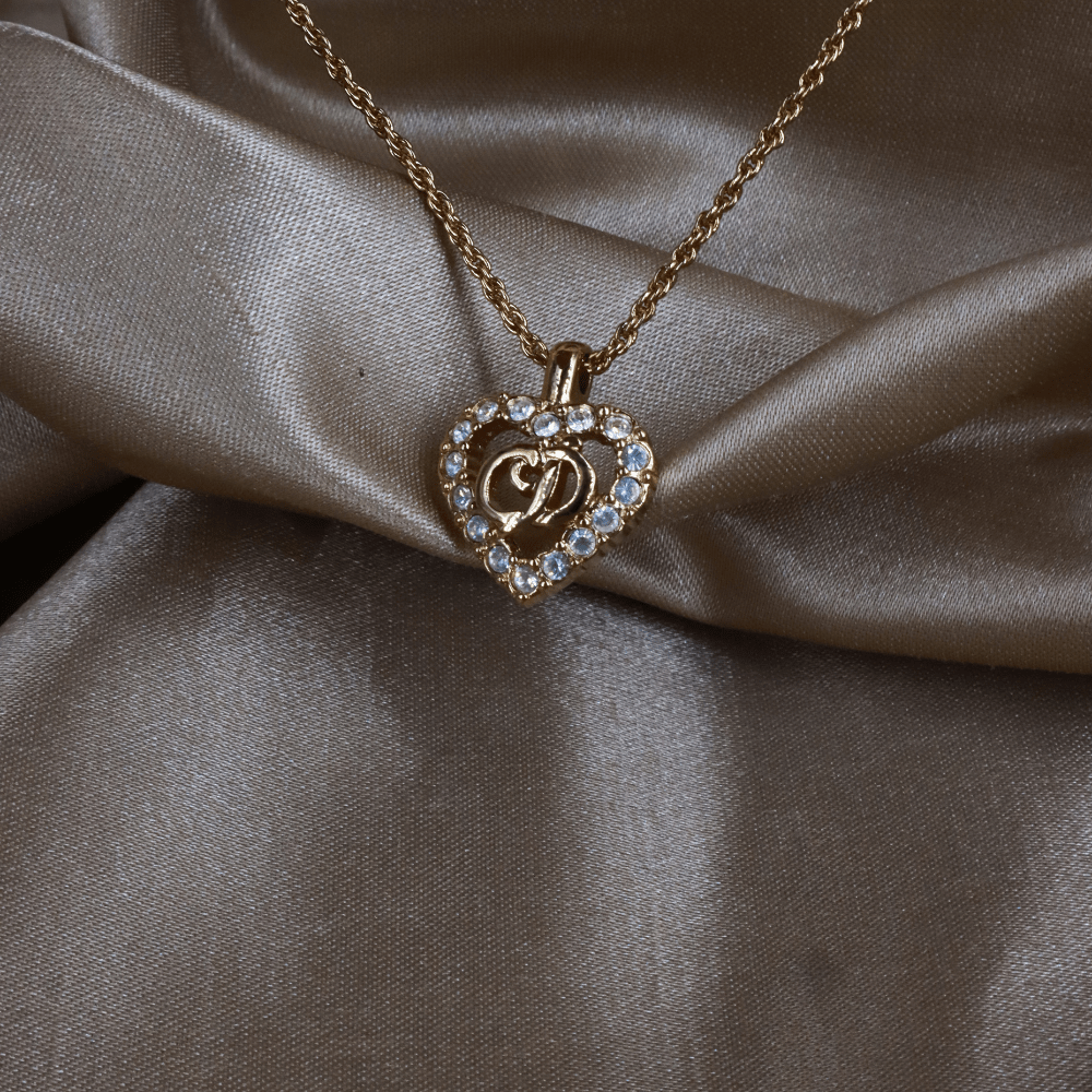 CHRISTIAN DIOR CD閃石吊墜項鏈 | 原盒未使用! - Vintasy