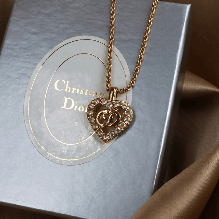 CHRISTIAN DIOR CD閃石吊墜項鏈 | 原盒未使用! - Vintasy
