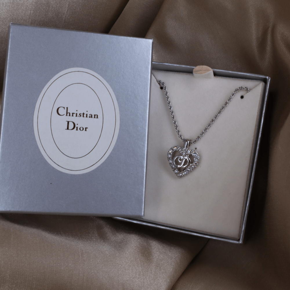 CHRISTIAN DIOR 極罕CD閃石吊墜項鏈 |原盒未使用! - Vintasy項鏈