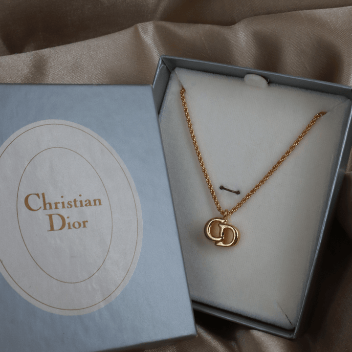 CHRISTIAN DIOR CD簡約吊墜項鏈 - Vintasy
