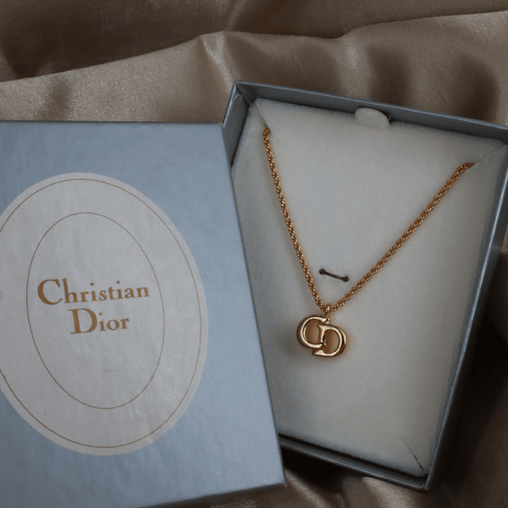 CHRISTIAN DIOR CD簡約吊墜項鏈 - Vintasy