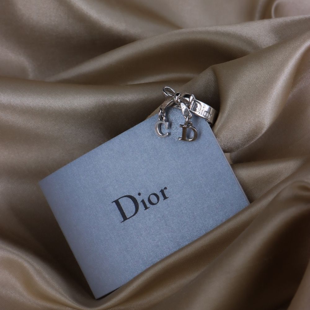 CHRISTIAN DIOR 蝴蝶結CD戒指 - Vintasy戒指