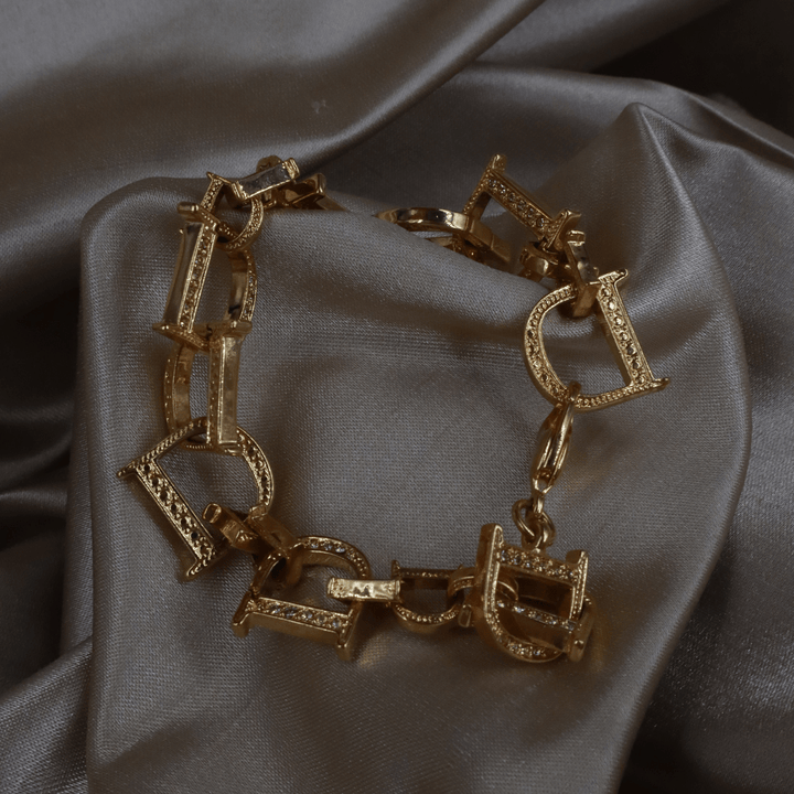 CHRISTIAN DIOR 經典D扣手鏈|1990年款 - Vintasy手鏈