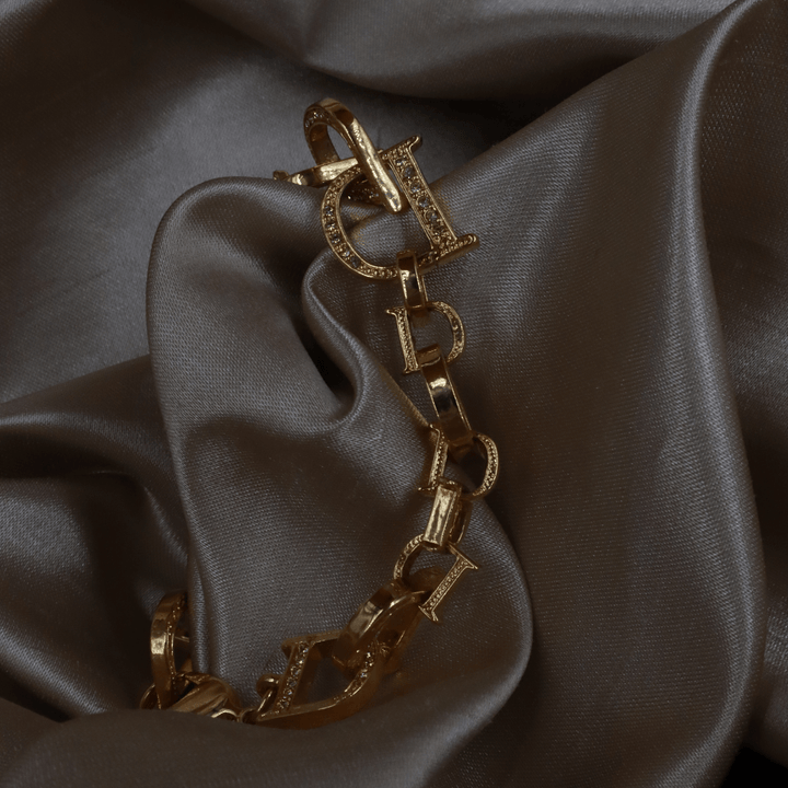 CHRISTIAN DIOR 經典D扣手鏈|1990年款 - Vintasy手鏈