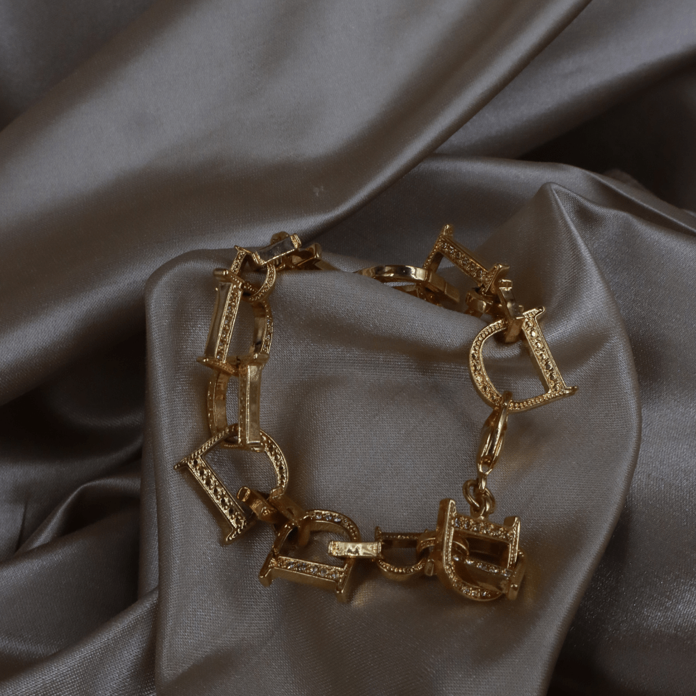 CHRISTIAN DIOR 經典D扣手鏈|1990年款 - Vintasy手鏈