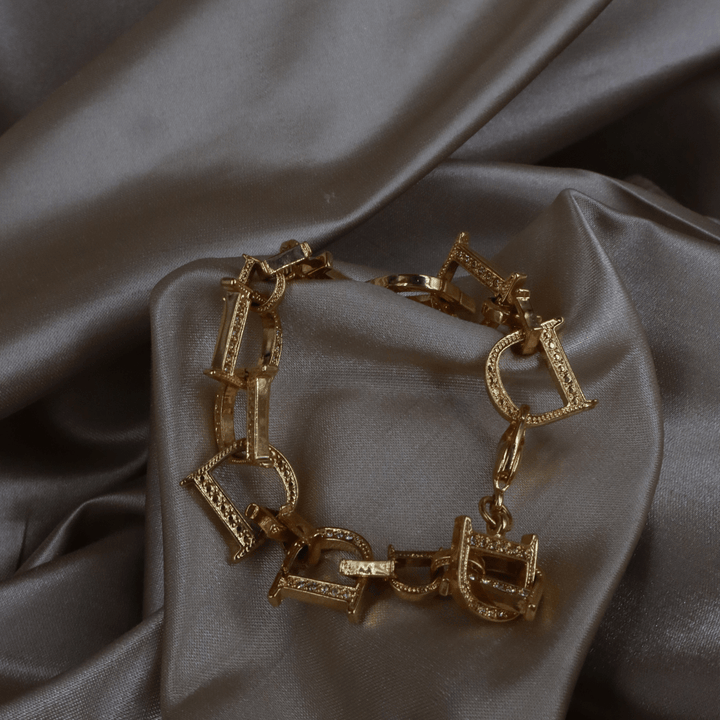 CHRISTIAN DIOR 經典D扣手鏈|1990年款 - Vintasy手鏈