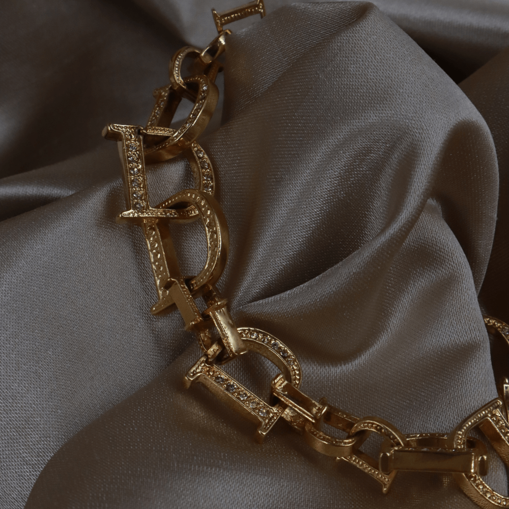 CHRISTIAN DIOR 經典D扣手鏈|1990年款 - Vintasy手鏈