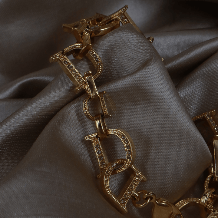 CHRISTIAN DIOR 經典D扣手鏈|1990年款 - Vintasy手鏈