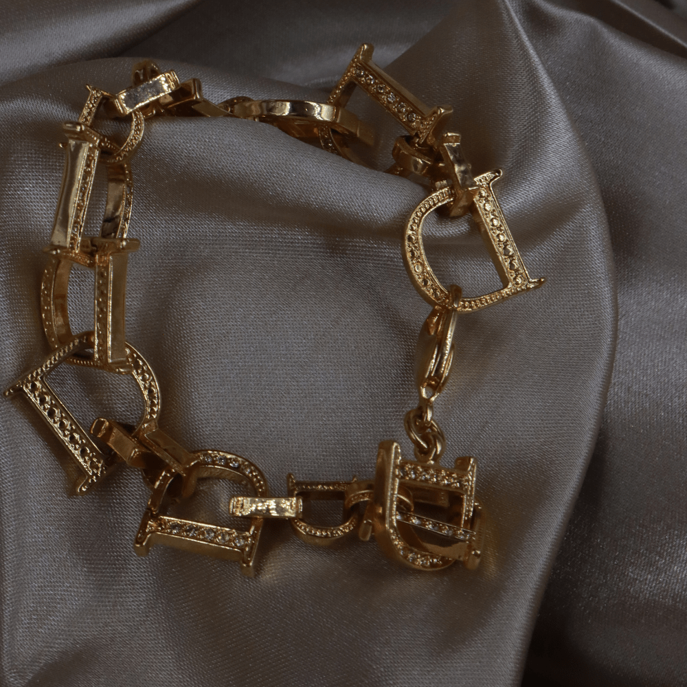 CHRISTIAN DIOR 經典D扣手鏈|1990年款 - Vintasy手鏈