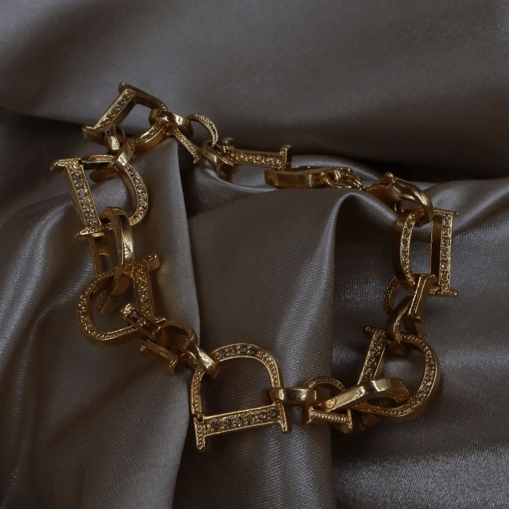 CHRISTIAN DIOR 經典D扣手鏈|1990年款 - Vintasy手鏈