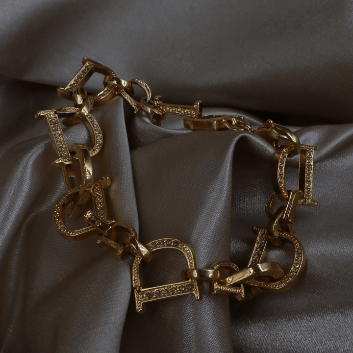 CHRISTIAN DIOR 經典D扣手鏈|1990年款 - Vintasy手鏈