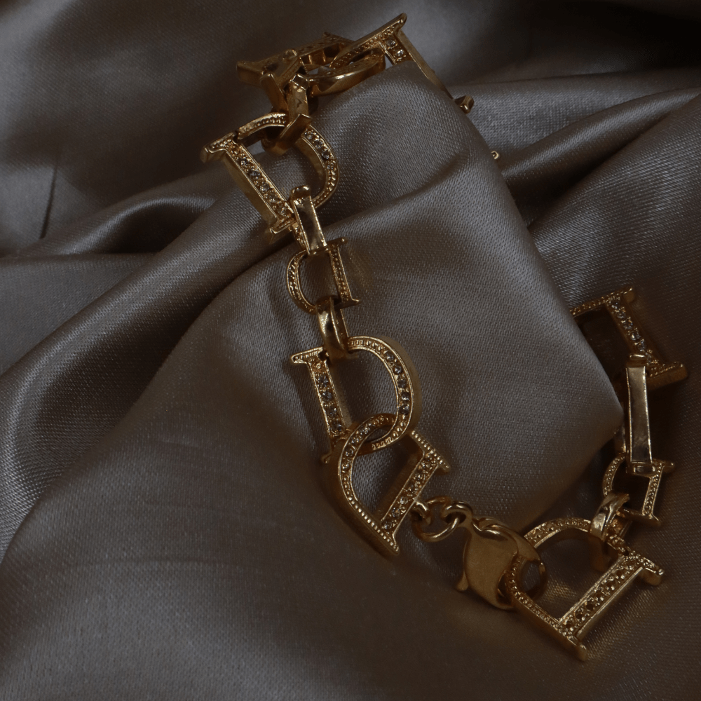 CHRISTIAN DIOR 經典D扣手鏈|1990年款 - Vintasy手鏈