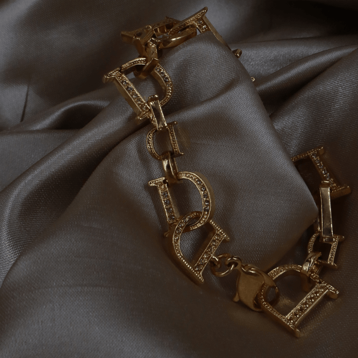 CHRISTIAN DIOR 經典D扣手鏈|1990年款 - Vintasy手鏈