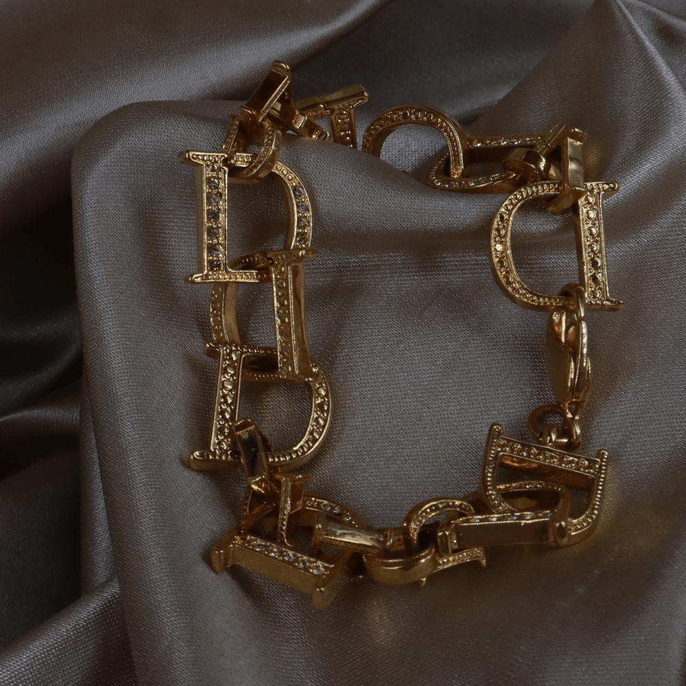 CHRISTIAN DIOR 經典D扣手鏈|1990年款 - Vintasy手鏈