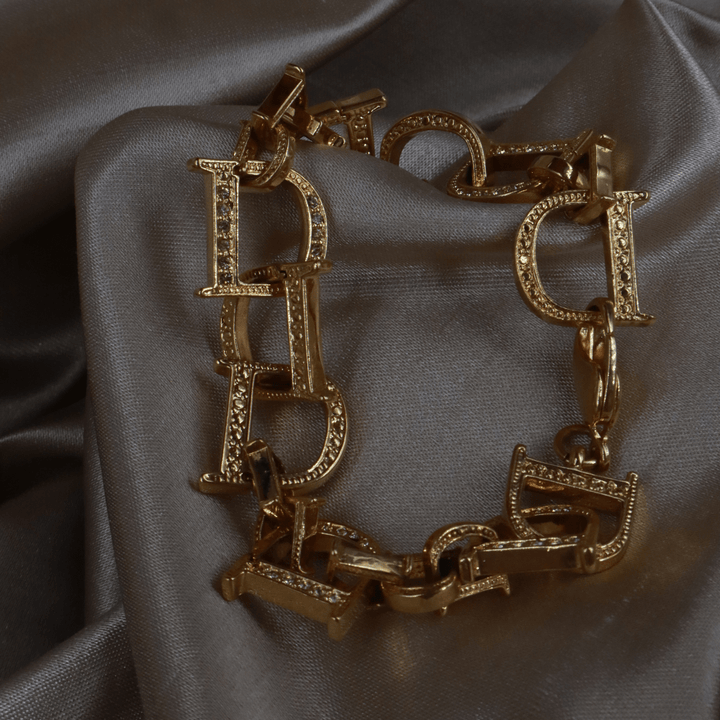 CHRISTIAN DIOR 經典D扣手鏈|1990年款 - Vintasy手鏈