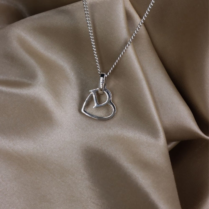 CHRISTIAN DIOR 簡約心心DIOR雙吊墜項鏈 - Vintasy