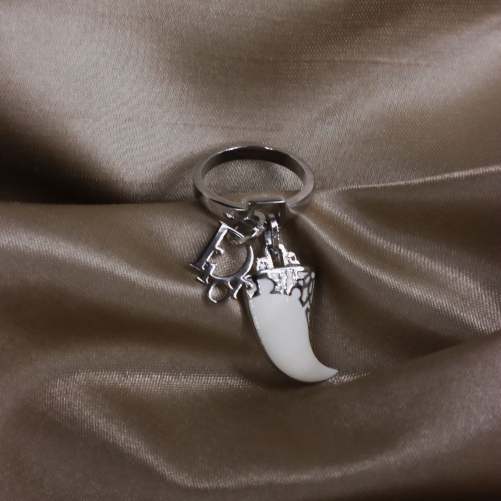 CHRISTIAN DIOR 象牙LOGO戒指 6號 - Vintasy