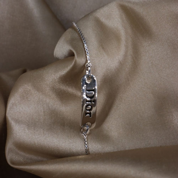 CHRISTIAN DIOR 簡約LOGO 手鏈 - Vintasy