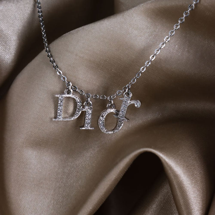 CHRISTIAN DIOR SPELL OUT 閃石項鏈| 經典1990年代款式 - Vintasy項鏈