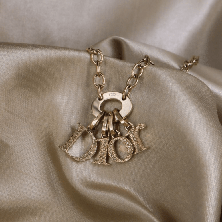 CHRISTIAN DIOR SPELL OUT 閃石項鏈 - Vintasy