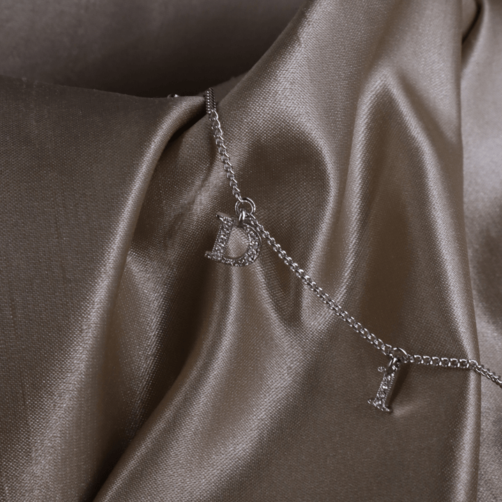 CHRISTIAN DIOR SPELL OUT 閃石鎖骨項鏈 | 未使用級! - Vintasy手鏈