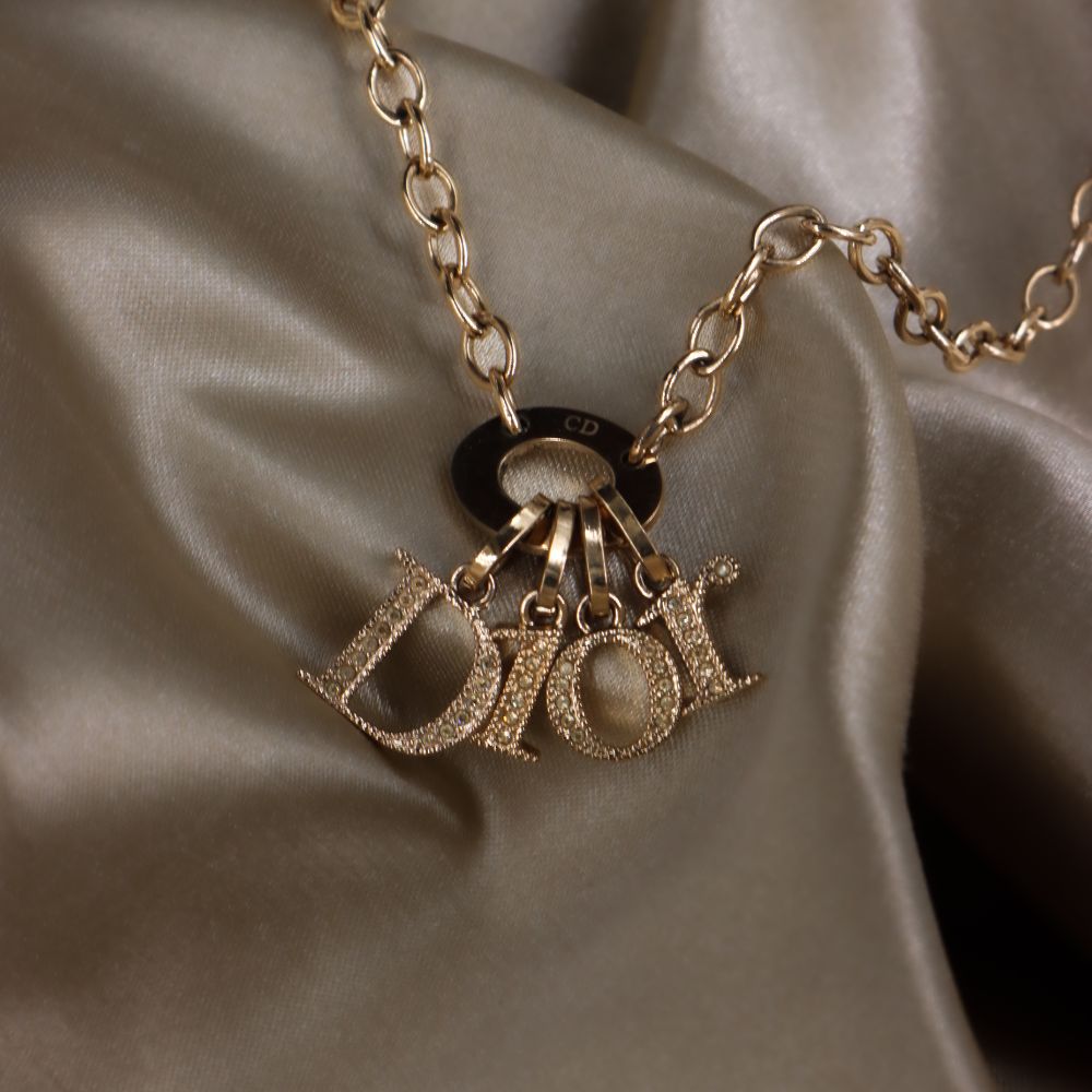 CHRISTIAN DIOR SPELL OUT 閃石項鏈 - Vintasy