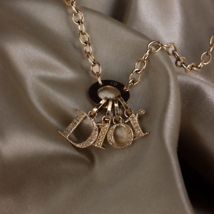 CHRISTIAN DIOR SPELL OUT 閃石項鏈 - Vintasy