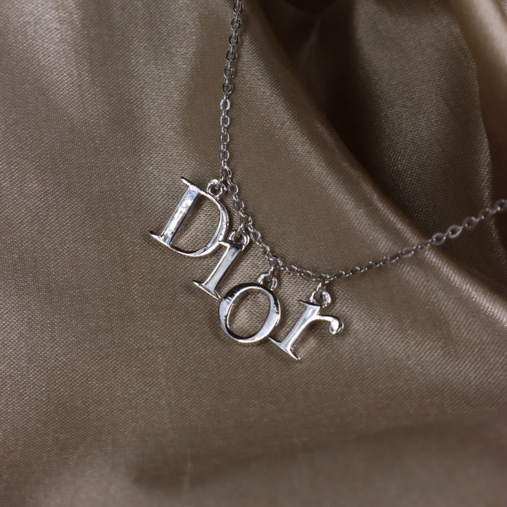 CHRISTIAN DIOR 簡約spell out吊墜項鏈 - Vintasy項鏈
