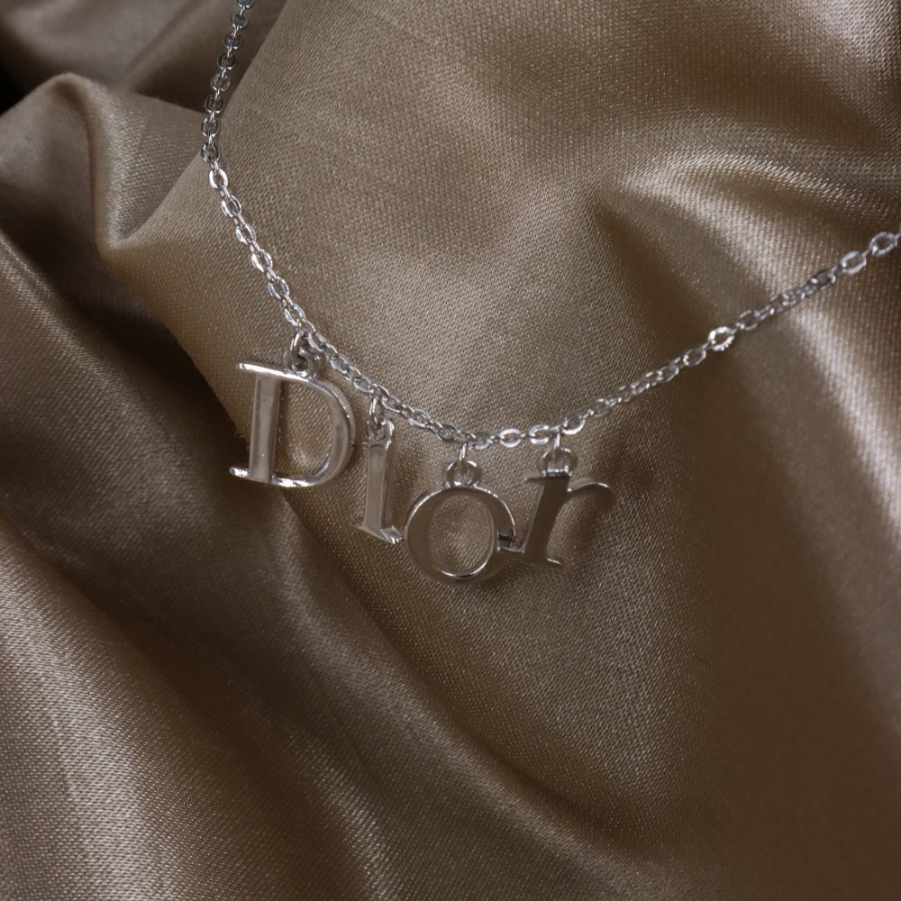 CHRISTIAN DIOR 簡約spell out吊墜項鏈 - Vintasy項鏈