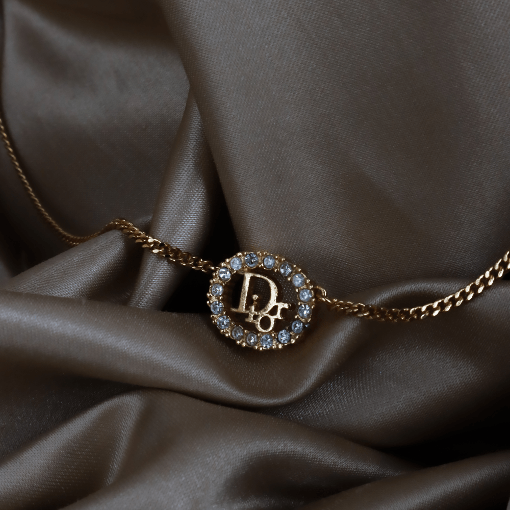 CHRISTIAN DIOR 圓型閃石項鏈 | 經典款式 - Vintasy項鏈