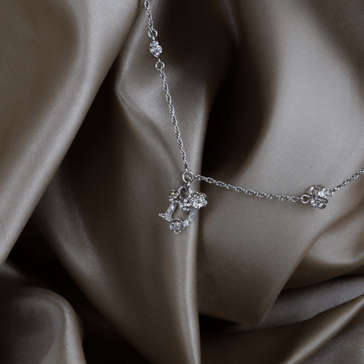 CHRISTIAN DIOR 粉紅閃石吊墜項鏈連耳環 |未使用品附原盒 - Vintasy項鏈