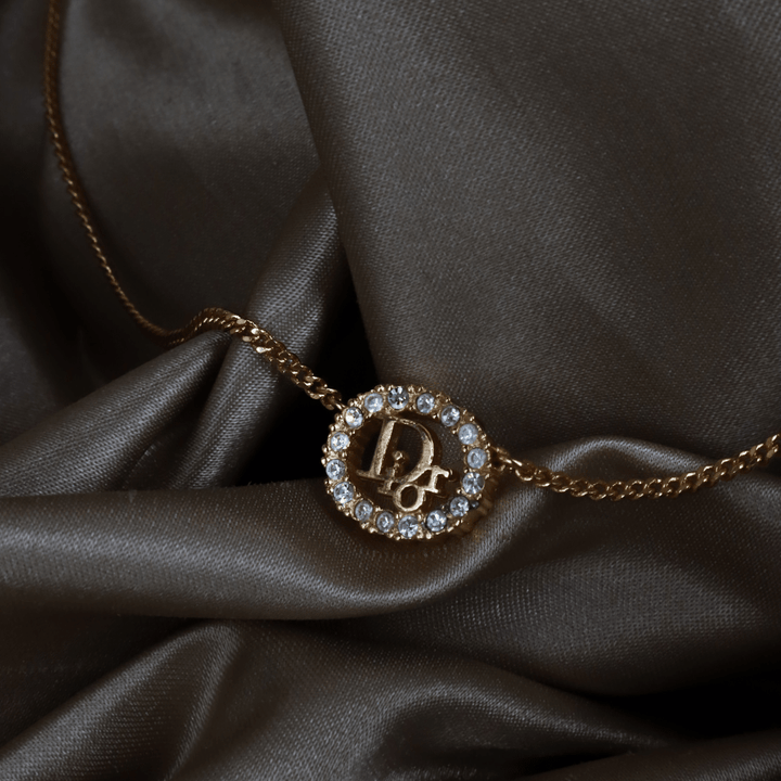 CHRISTIAN DIOR 圓型閃石項鏈 | 經典款式 - Vintasy項鏈