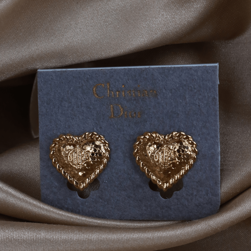 CHRISTIAN DIOR 絕版心型馬車耳夾|未使用品 |附原盒 - Vintasy耳夾