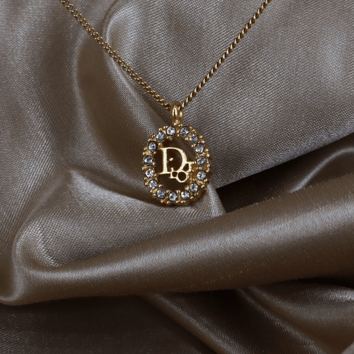 CHRISTIAN DIOR 圓型閃石項鏈 | 經典款式 - Vintasy項鏈