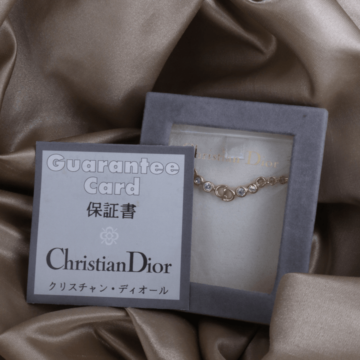 CHRISTIAN DIOR 閃石鎖骨項鏈|附有原盒! - Vintasy