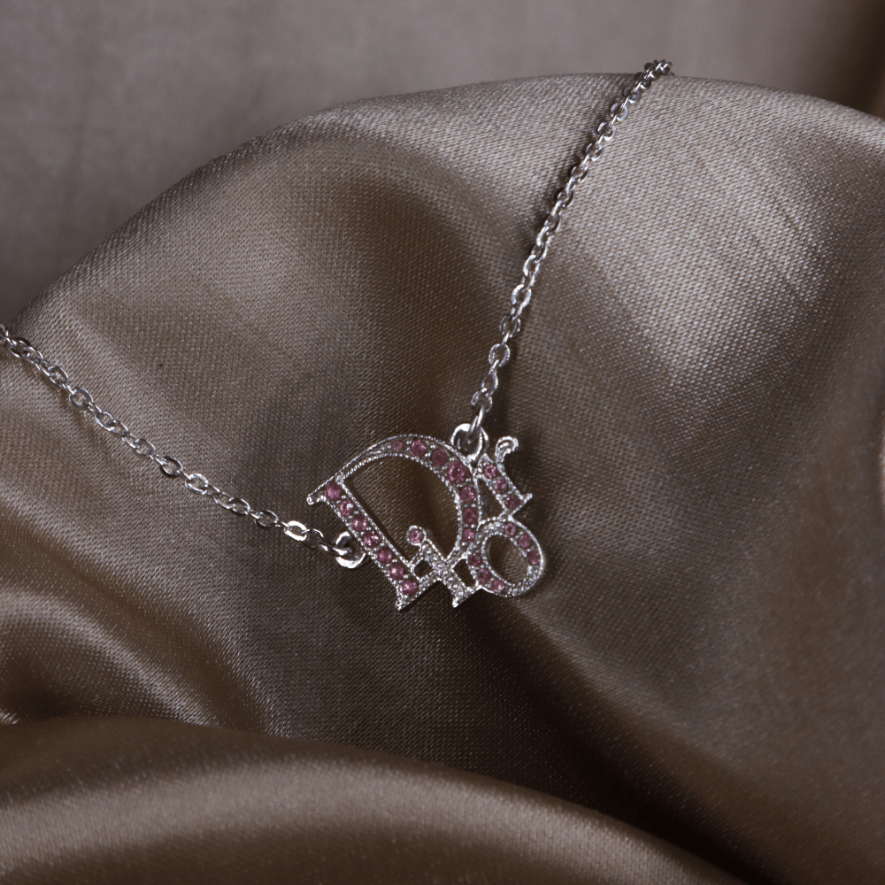 CHRISTIAN DIOR 粉紅閃石吊墜手鏈 | 熱賣手鏈第一位! - Vintasy項鏈