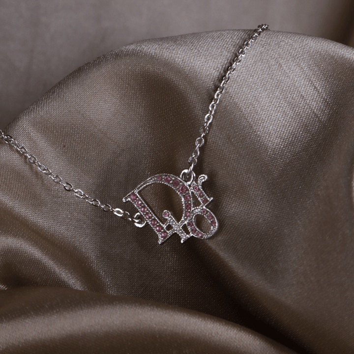 CHRISTIAN DIOR 粉紅閃石吊墜手鏈 | 熱賣手鏈第一位! - Vintasy項鏈