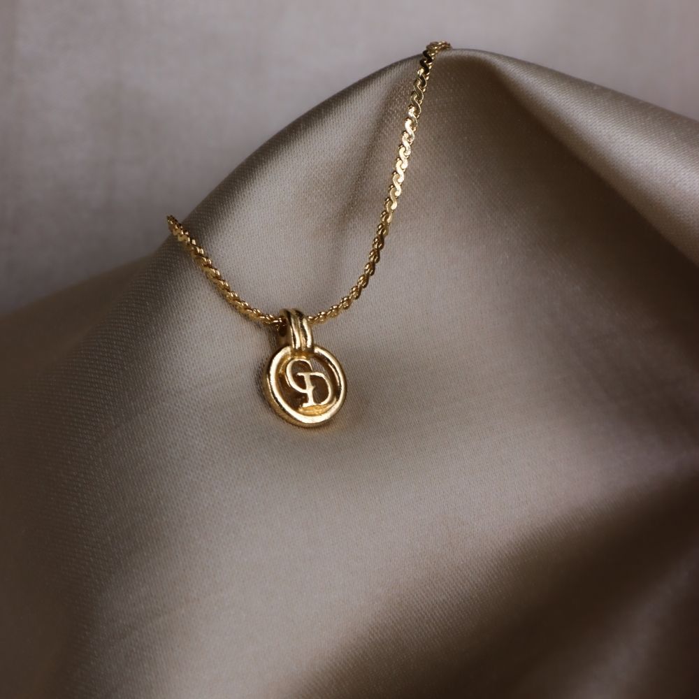 CHRISTIAN DIOR 簡約小吊墜項鏈 - Vintasy項鏈