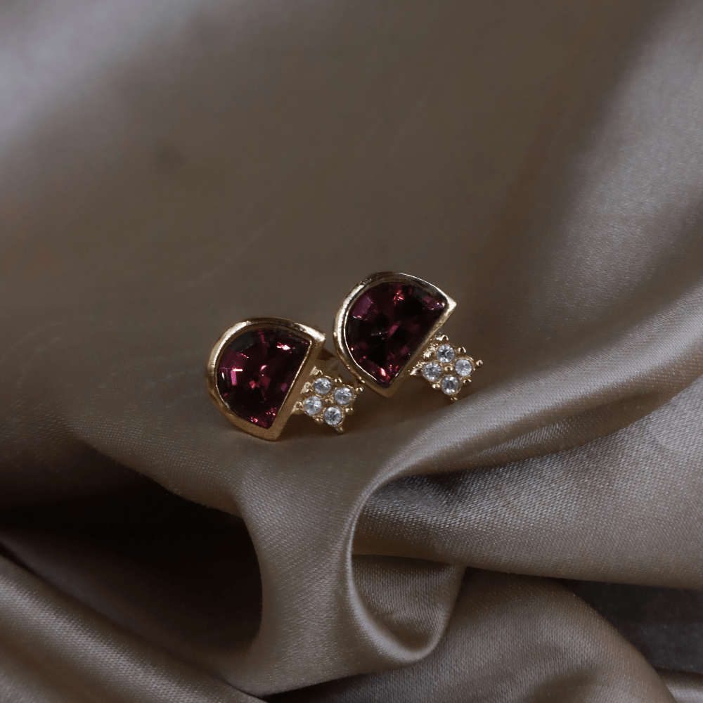 CHRISTIAN DIOR 紫閃石耳夾 |西德製造 - Vintasy