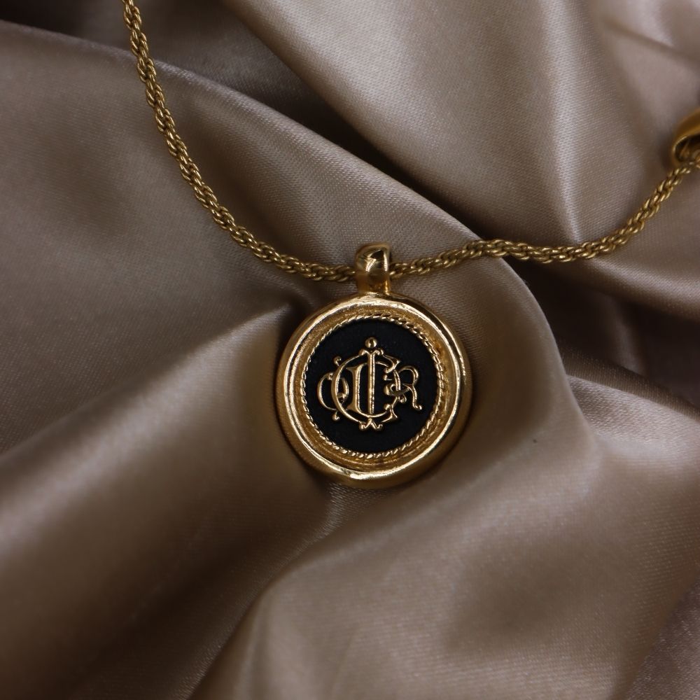 CHRISTIAN DIOR 絕版馬車項鏈連耳夾 | 稀有收藏品 - Vintasy